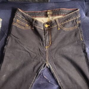 Cello Jeans Dark Blue Jeans with Contrast Stitching